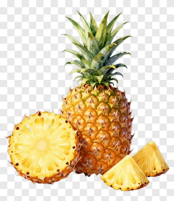 Pineapple With Slices PNG