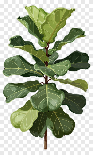 Fiddle Leaf Fig Plant PNG