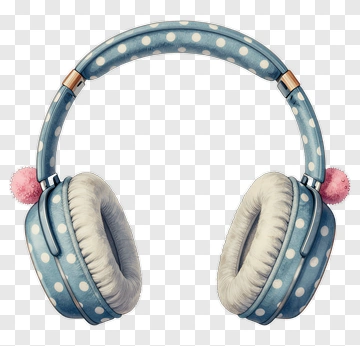 Polka Dot Headphones PNG