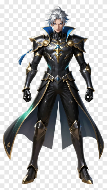Fantasy Character In Armor PNG