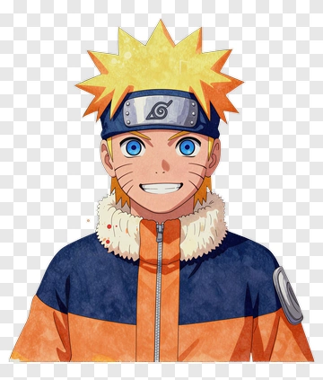 Naruto Uzumaki Smiling In Orange Jacket PNG
