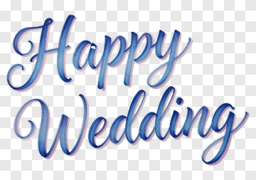 Happy Wedding Text PNG