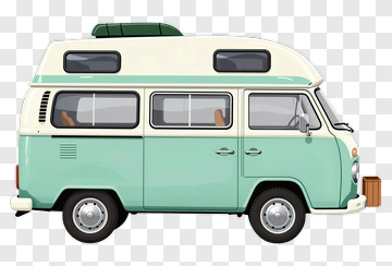 Vintage Camper Van PNG