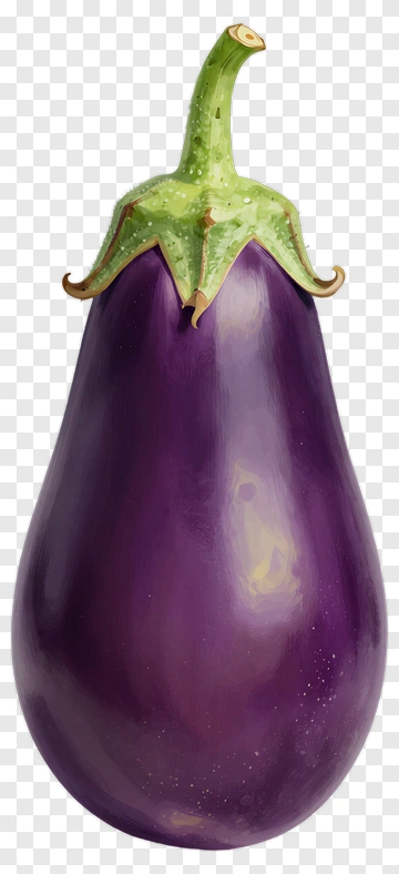 Realistic Eggplant PNG