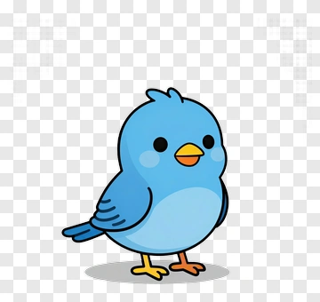 Cartoon Blue Bird PNG