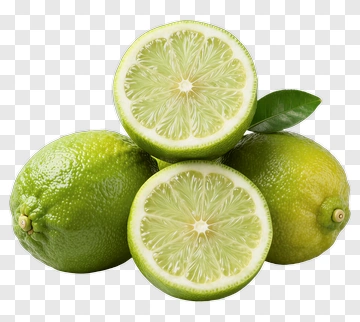 Fresh Limes With Sliced Half PNG