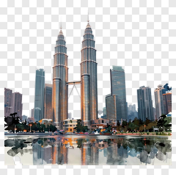 Petronas Twin Towers In A Modern Cityscape PNG