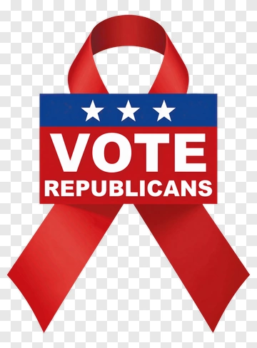 Vote Republicans Ribbon PNG