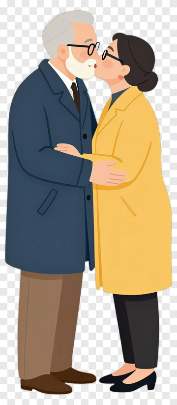 Happy Couple Embracing Each Other PNG