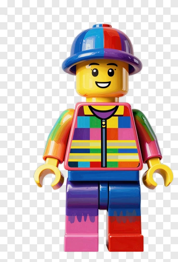 Colorful Lego Minifigure PNG