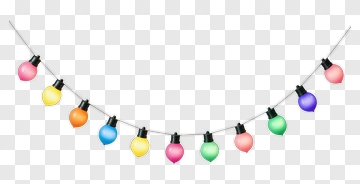 Colorful String Of Decorative Lights PNG