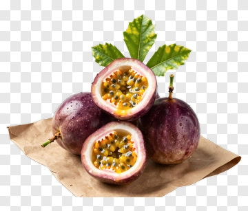 Passion Fruit On Brown Paper PNG