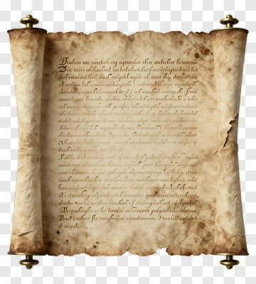 Ancient Scroll With Text PNG