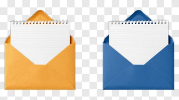 Colorful Envelopes With Notepad Paper PNG