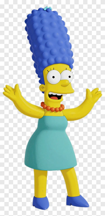 Cartoon Character With Blue Hair And Green Dress PNG
