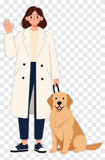Woman With Golden Retriever Dog PNG