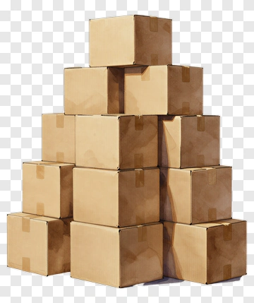 Stack Of Brown Boxes PNG