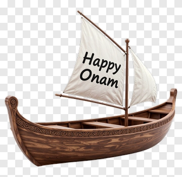 Happy Onam Boat PNG