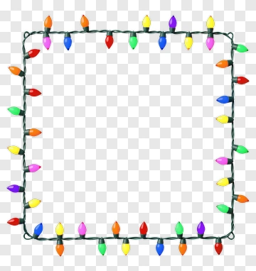 Colorful Christmas String Lights PNG