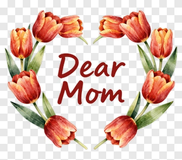 Heart-Shaped Floral Arrangement For Mom PNG