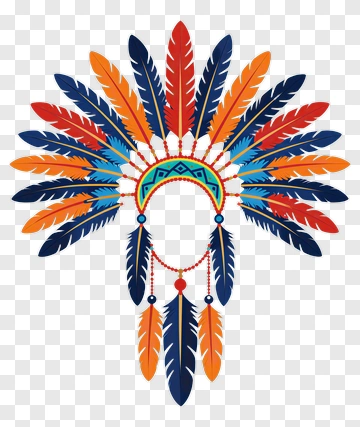Colorful Feather Headdress PNG