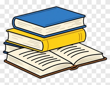 Stack Of Colorful Books PNG