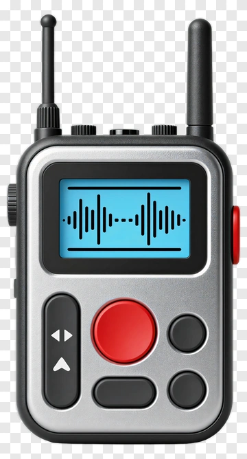 Silver Walkie Talkie With Screen And Buttons PNG