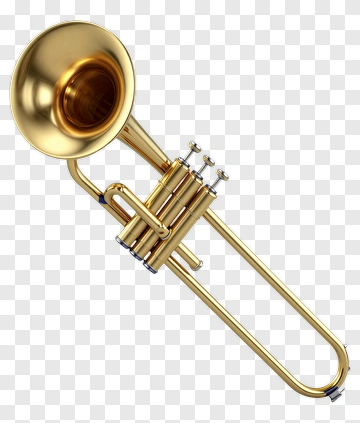 Golden Brass Trumpet PNG