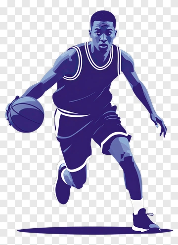 Basketball Player Dribbling A Ball PNG