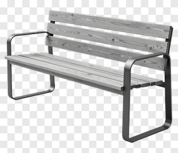 Wooden Park Bench PNG