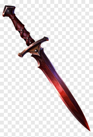 Fantasy Sword With Red Blade PNG
