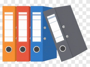 Colorful File Binders PNG