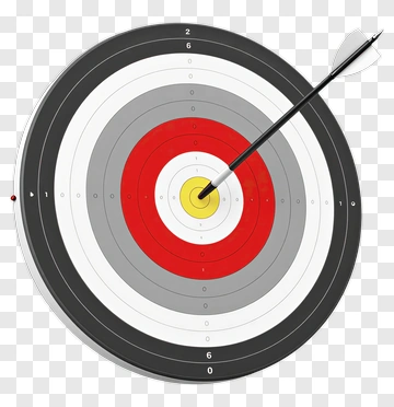 Archery Target With Arrow PNG