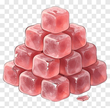 Pink Ice Cube Pile PNG