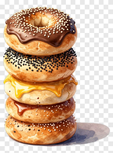 Stack Of Colorful Donuts PNG