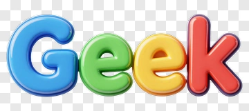 Colorful Geek Text PNG