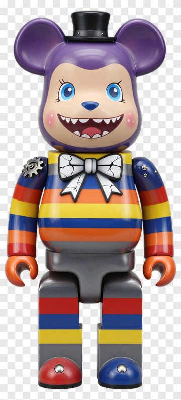 Colorful Bearbrick Toy Figure PNG