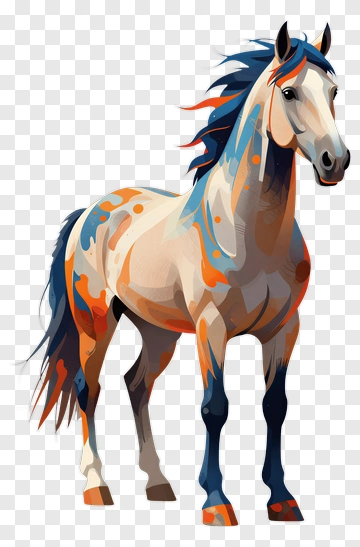 Colorful Horse With Abstract Patterns PNG