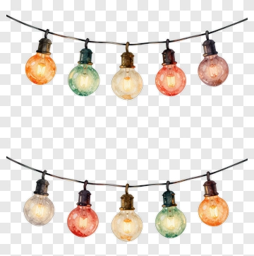 String Of Colorful Decorative Lights PNG