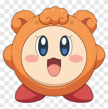 Kawaii Cartoon Character With Smiling Face PNG
