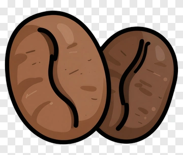 Cartoon Coffee Beans PNG