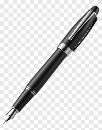Black Fountain Pen PNG