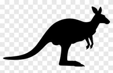 Silhouette Of A Kangaroo PNG
