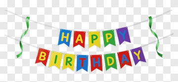 Happy Birthday Banner PNG