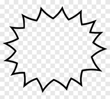 Starburst Shape Outline PNG
