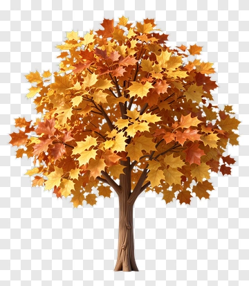 Colorful Tree With Autumn Leaves PNG