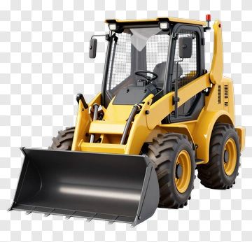 3D Yellow Construction Loader PNG