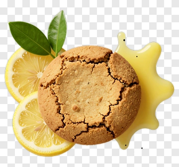 Lemon Cookie With Lemon Slices PNG