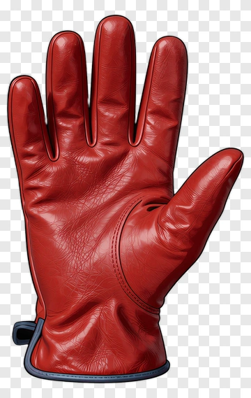 Red Leather Glove PNG