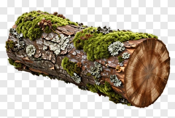 Log Covered In Moss And Lichen PNG